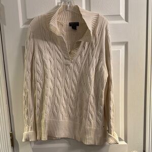 Ralph Lauren Cream Cable Knit Sweater